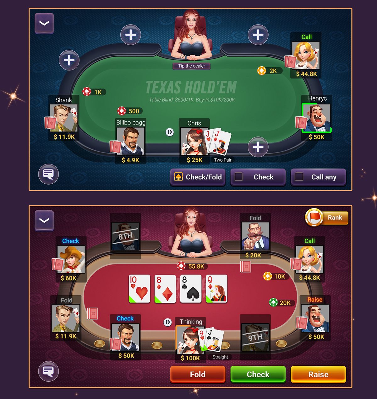 Two Up Casino آن لائن کیسینو میں اصل گیمز